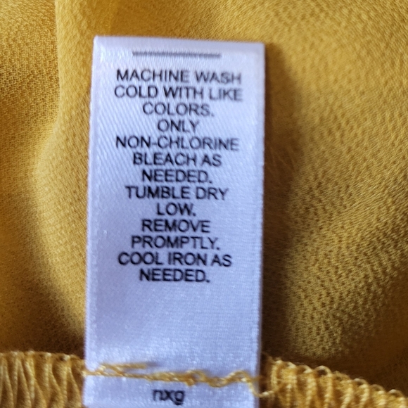 NWT Cato Women's Yellow Ruffle Sheer Blouse Size M - Picture 8 of 8